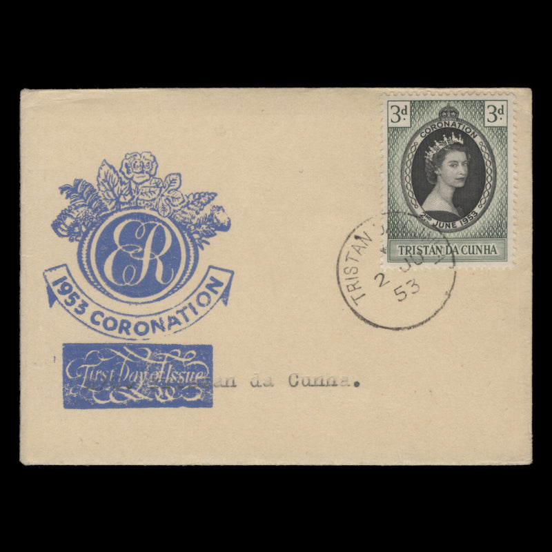 Tristan da Cunha 1953 (FDC) 3d Coronation