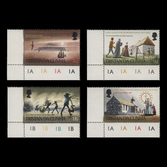 Tristan da Cunha 1969 (MNH) Propagation of the Gospel plate singles