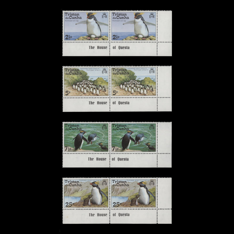 Tristan da Cunha 1974 (MNH) Rockhopper Penguins imprint pairs