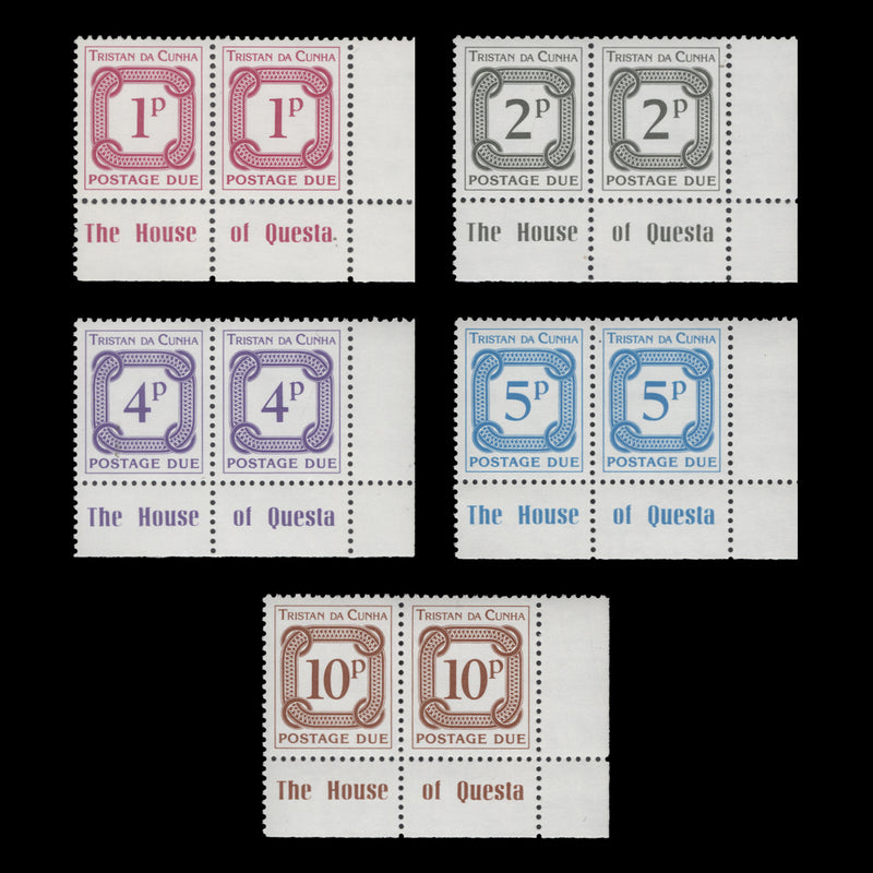 Tristan da Cunha 1976 (MNH) Postage Dues imprint pairs