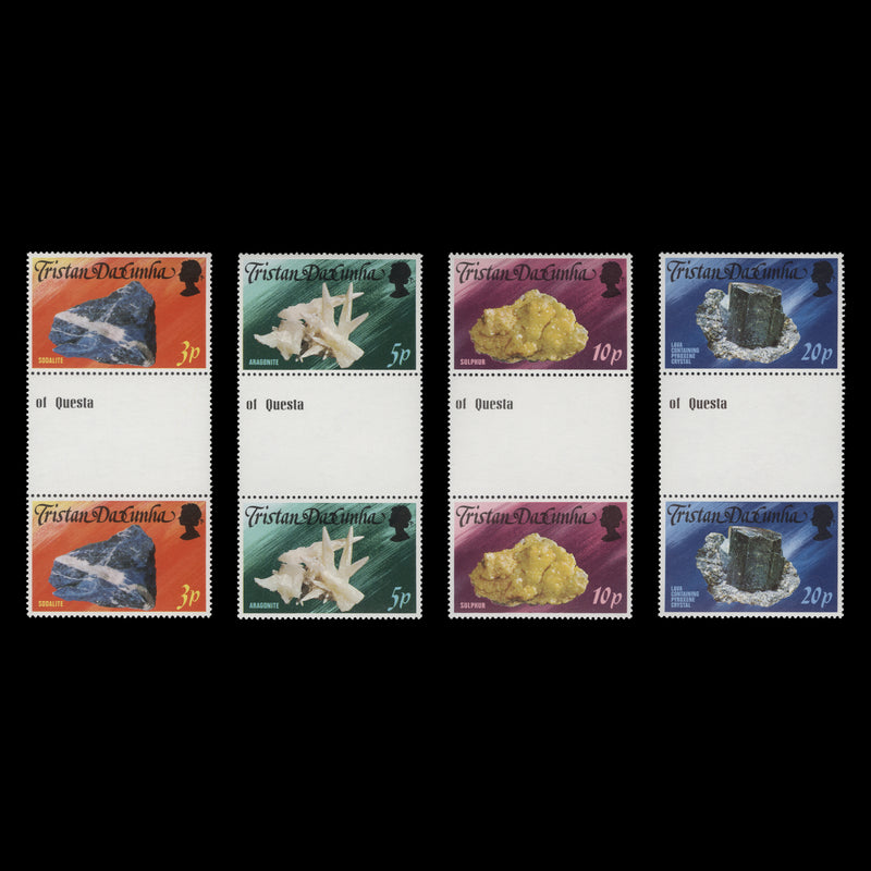 Tristan da Cunha 1978 (MNH) Local Minerals gutter pairs