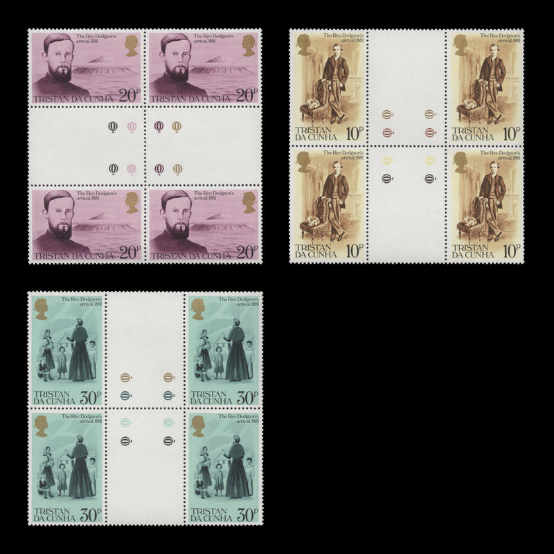 Tristan da Cunha 1981 (MNH) Edwin Dodgson's Arrival gutter traffic light blocks