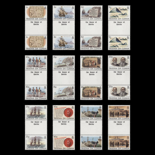 Tristan da Cunha 1983 (MNH) Island History gutter pairs