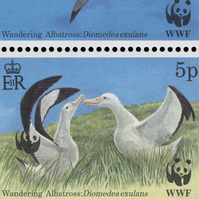 Tristan da Cunha 1999 (Variety) Wandering Albatross block with double panda