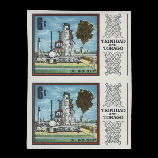 Trinidad & Tobago 1969 (Variety) 6c Oil Refinery imperforate pair