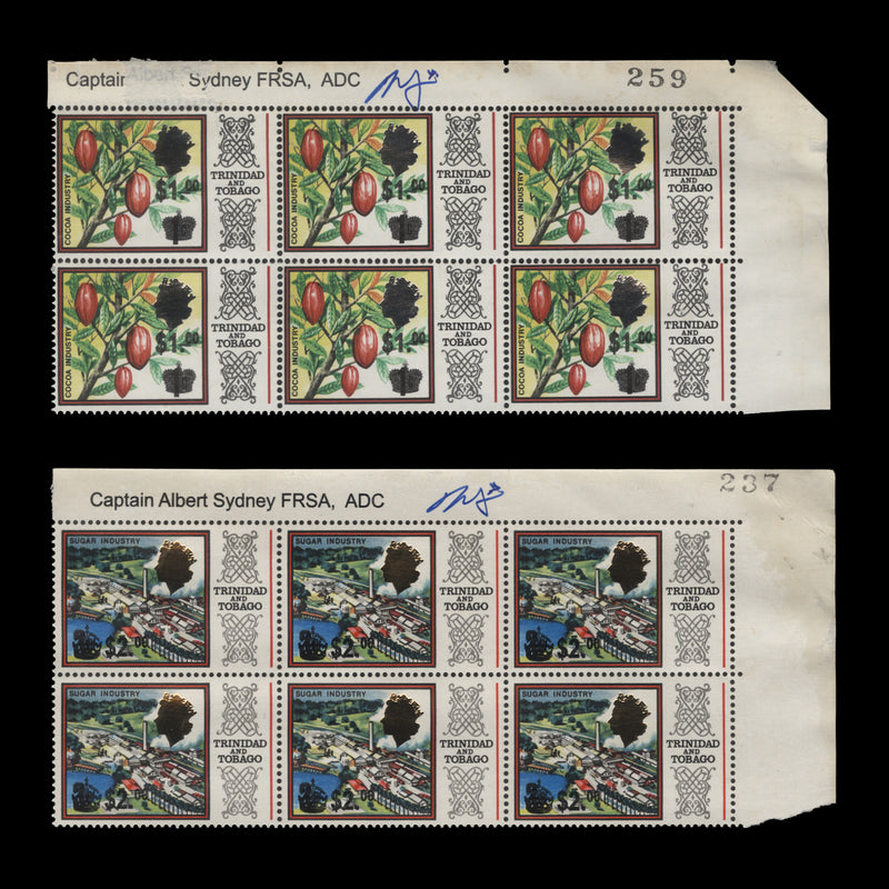 Trinidad & Tobago 2023 (MNH) Queen Elizabeth II Commemoration blocks signed by designer