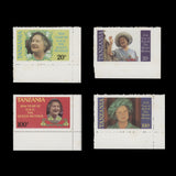 Tanzania 1985 (Variety) Life & Times of Queen Mother set with incorrect 'HRH' inscription