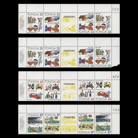 Tonga 1991 (MNH) Accident Prevention strips