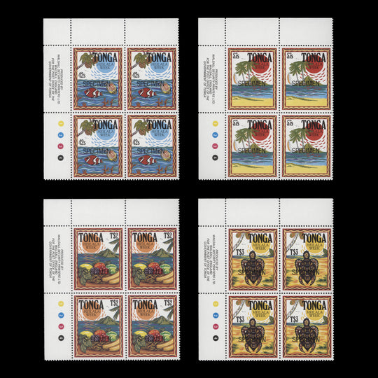 Tonga 1991 (MNH) Heilala Week SPECIMEN blocks