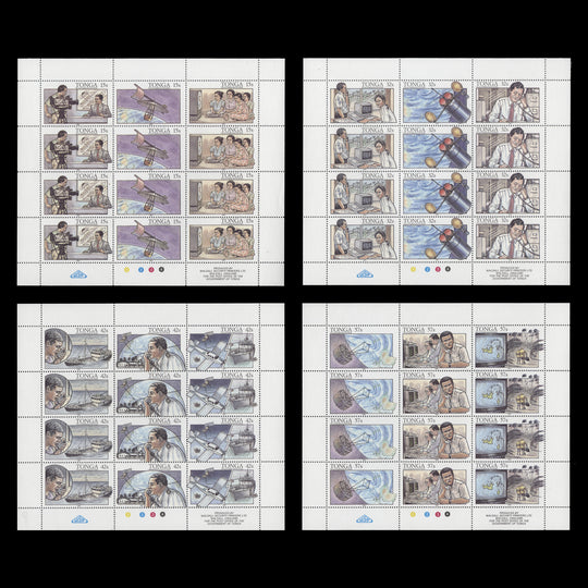 Tonga 1991 (MNH) Telecommunications sheetlets