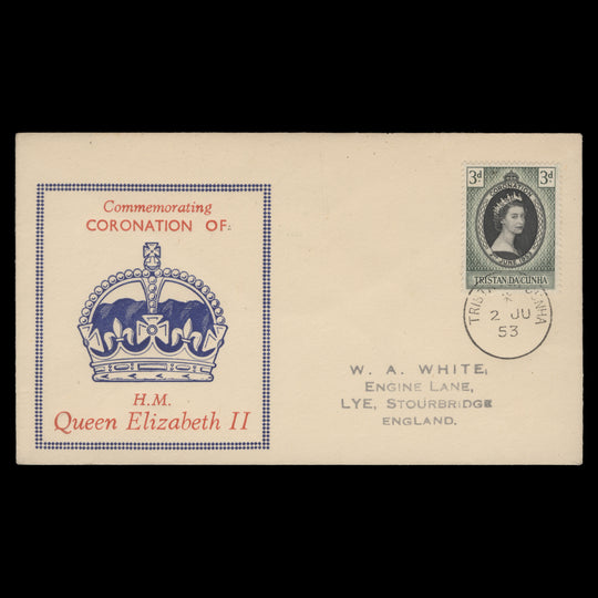 Tristan da Cunha 1953 Coronation first day cover
