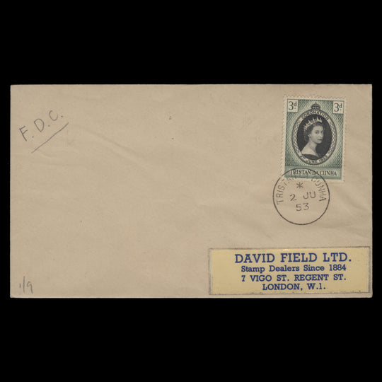 Tristan da Cunha 1953 Coronation first day cover