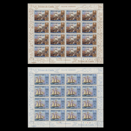 Tristan da Cunha 1971 (MNH) Island Families panes of 20 stamps