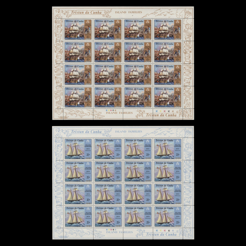 Tristan da Cunha 1971 (MNH) Island Families panes of 20 stamps