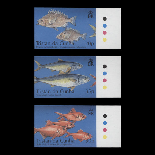 Tristan da Cunha 2002 Fishing Industry imperf proofs