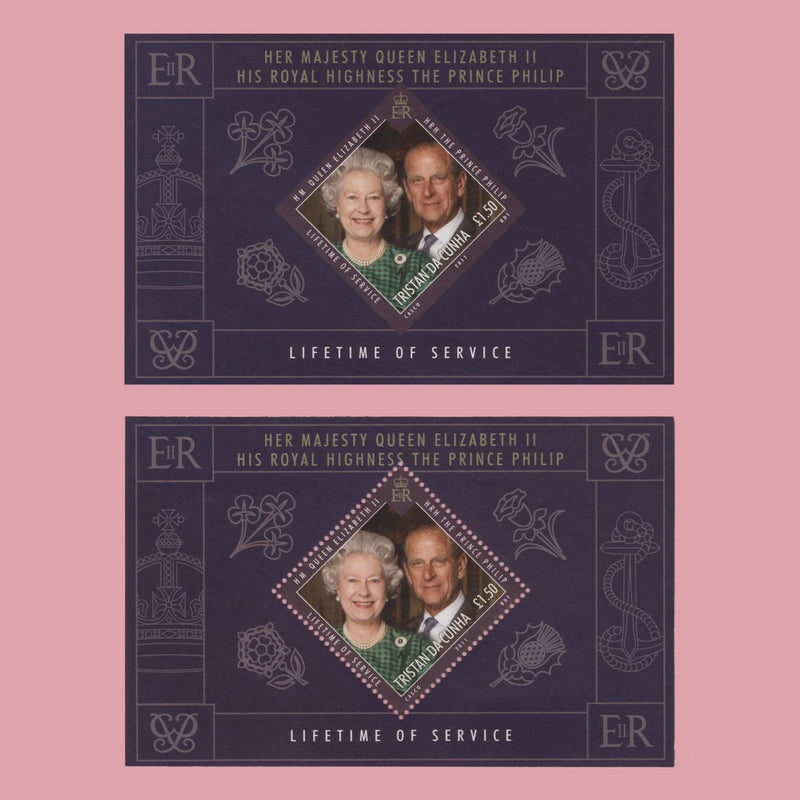 Tristan da Cunha 2011 Lifetime of Service imperf proof miniature sheet