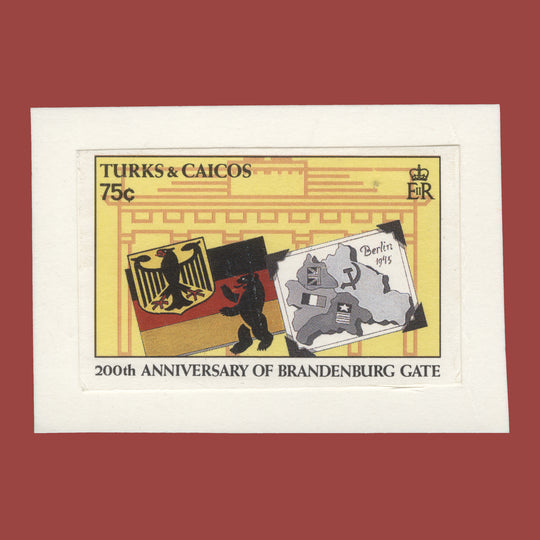 Turks & Caicos Islands 1991-93 Brandenburg Gate Anniversary unadopted design