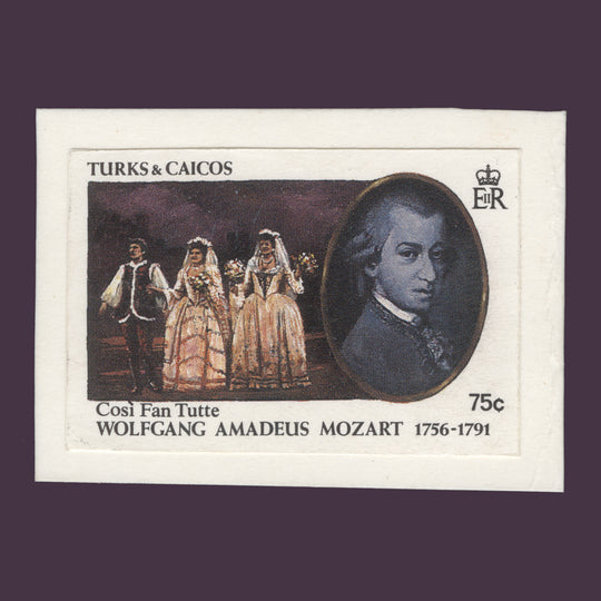 Turks & Caicos Islands 1991-93 Mozart Death Bicentenary unadopted design