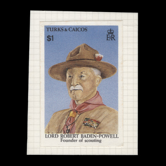 Turks & Caicos Islands 1992 Robert Baden-Powell imperforate proof