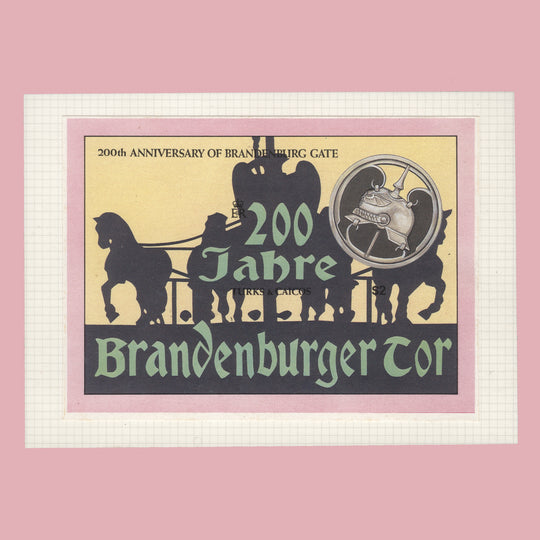 Turks & Caicos Islands 1993 Brandenburg Gate Anniversary unadopted miniature sheet