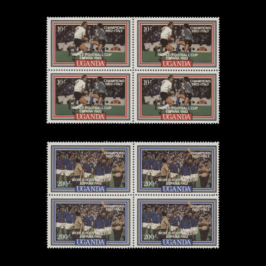 Uganda 1982 (MNH) World Cup Football Championship Winners blocks