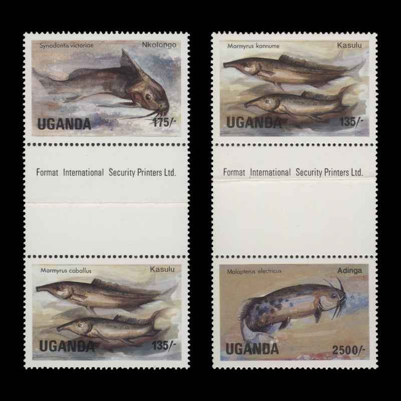 Uganda 1985 (Variety) 135s Kasulu/Elephant-Snout Fish gutter pairs with different scientific names