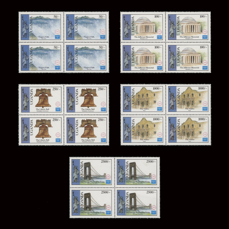 Uganda 1986 (MNH) International Stamp Exhibition, Chicago blocks