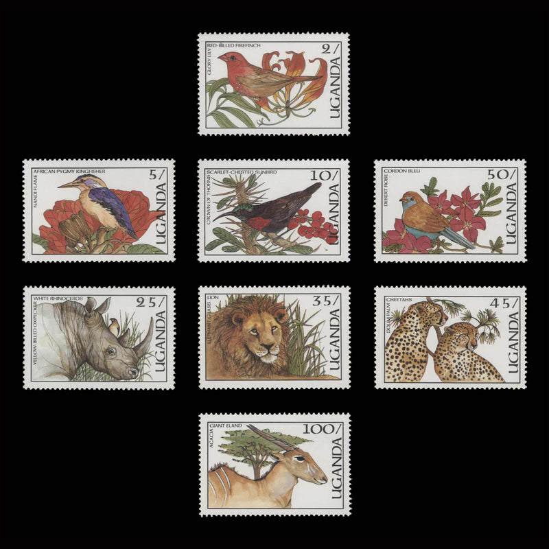 Uganda 1987 (MNH) Flora and Fauna set