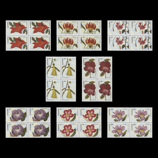Uganda 1988 (MNH) Flowers blocks