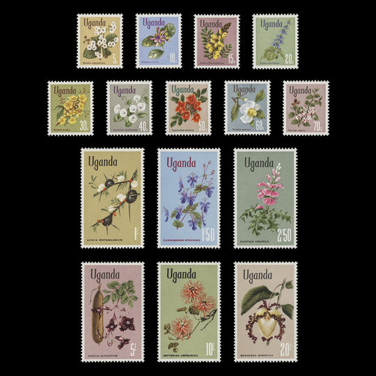 Uganda 1969 (MLH) Flowers definitives, chalk-surfaced paper