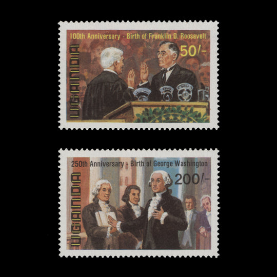 Uganda 1982 (MNH) Washington/Roosevelt Birth Anniversaries set