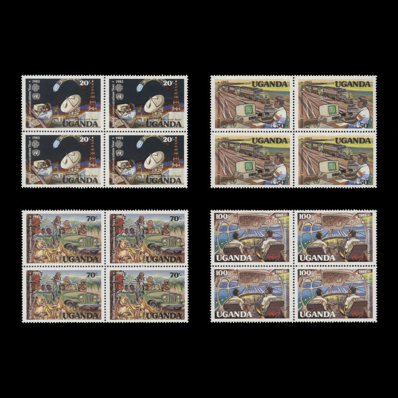 Uganda 1983 (MNH) World Communications Year blocks