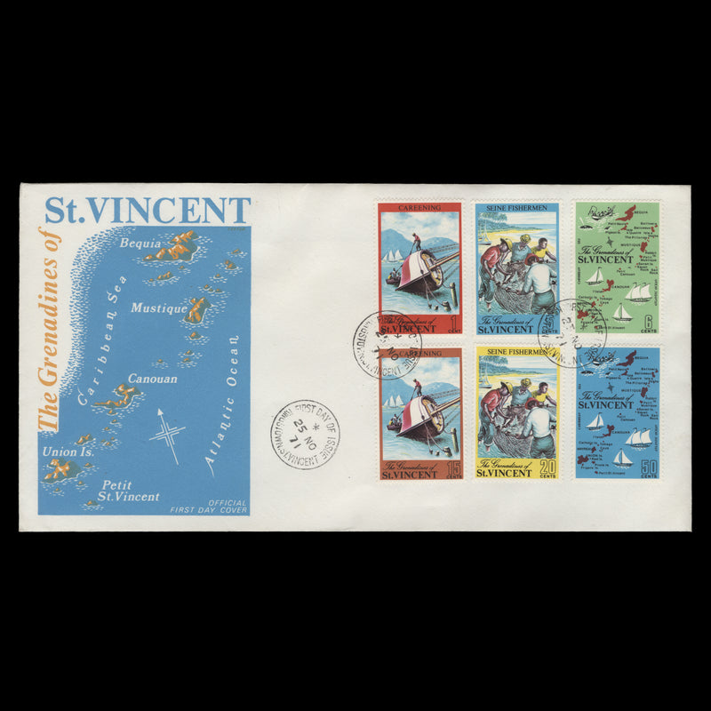 Saint Vincent 1971 Grenadines of St Vincent first day cover, KINGSTON