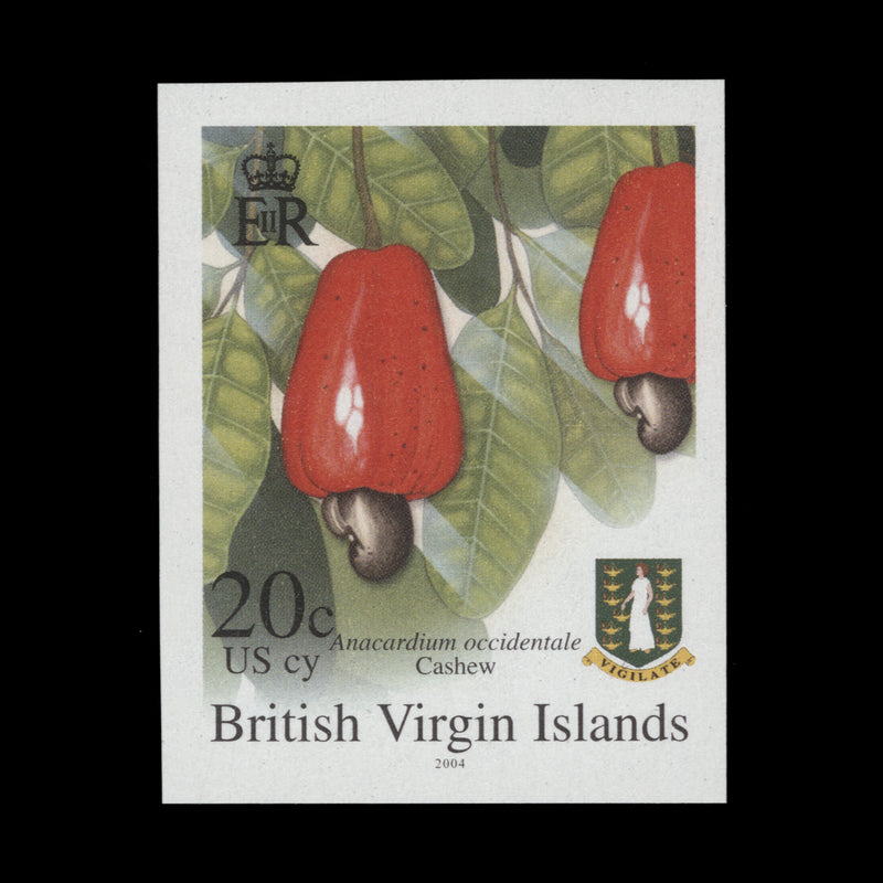 British Virgin Islands 2004 Cashew imperforate proof single