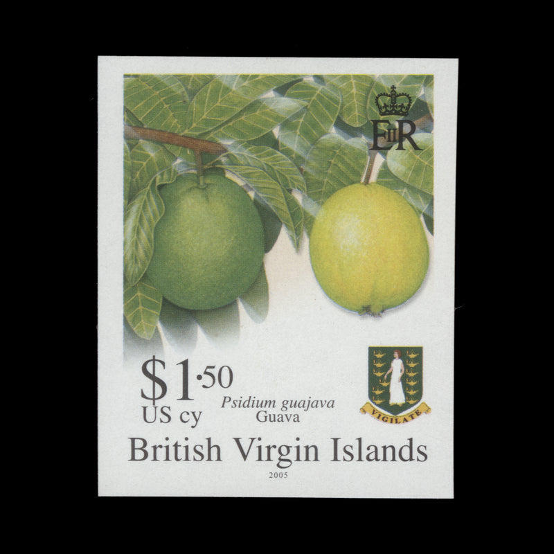 British Virgin Islands 2005 Guava imperforate proof single