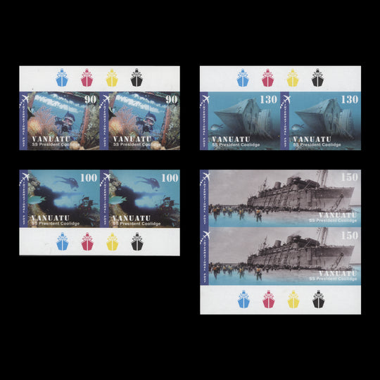 Vanuatu 2006 Dive Sites/Wreck of SS President Coolidge imperf proof pairs