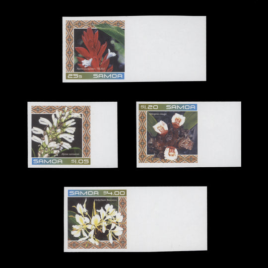 Samoa 2002 Ginger Plants imperf proof singles