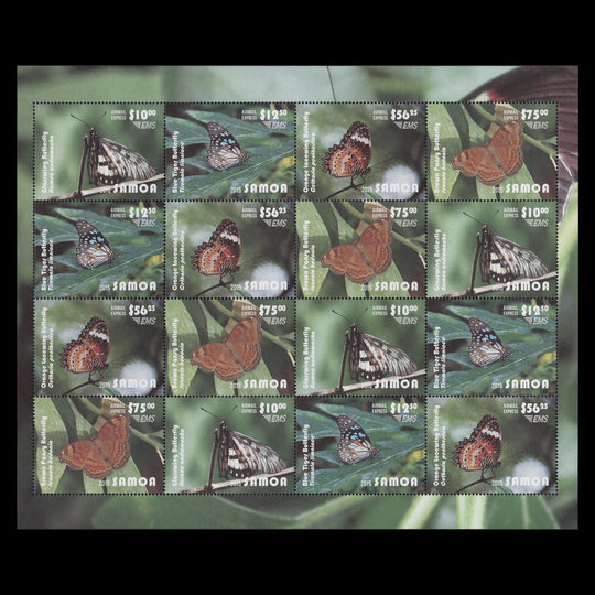 Samoa 2015 (MNH) Butterflies EMS sheetlet