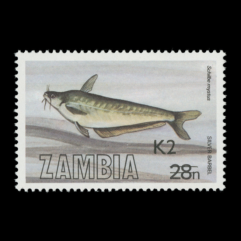 Zambia 1991 (MNH) K2/28n Silver Barbel