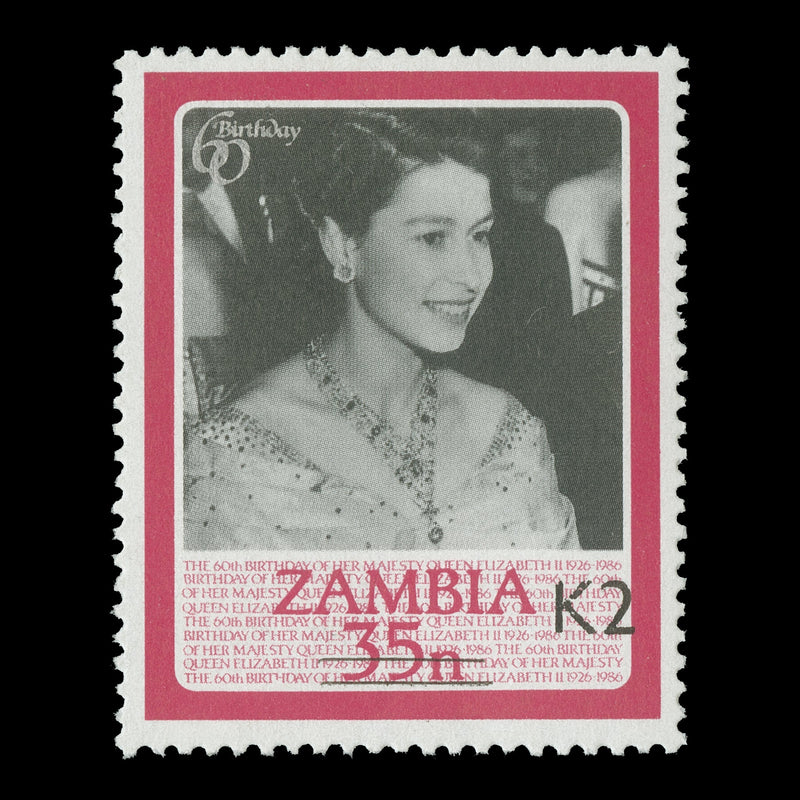 Zambia 1991 (MNH) K2/35n Queen Elizabeth II's Birthday