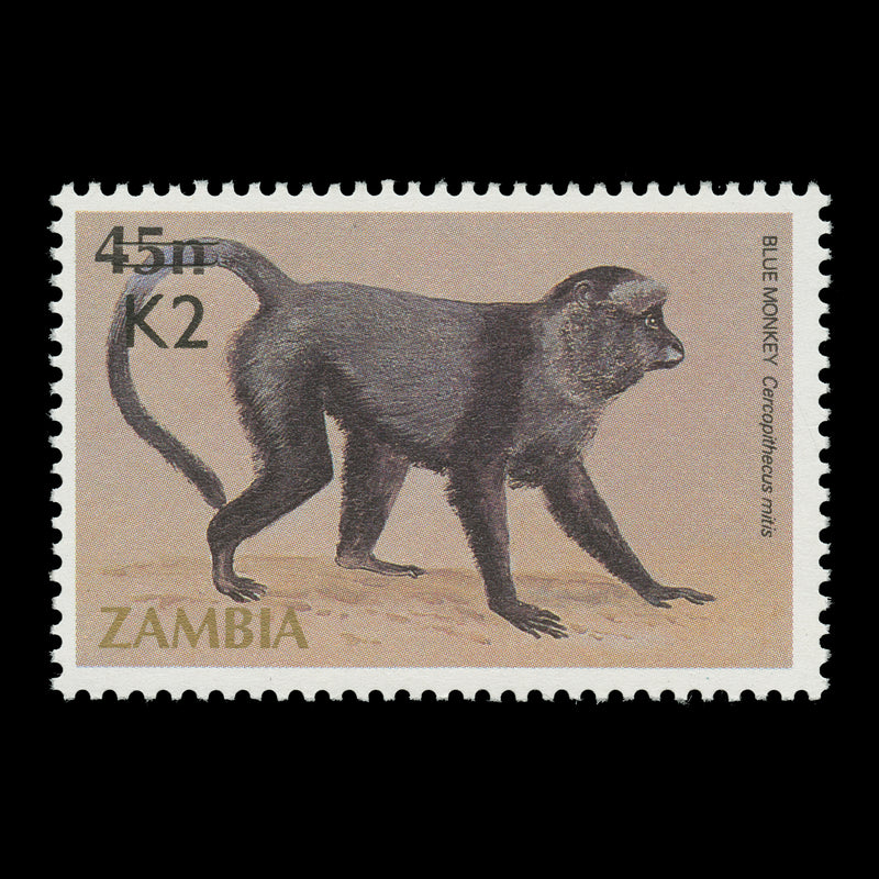 Zambia 1991 (MNH) K2/45n Blue Monkey