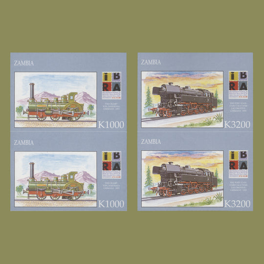 Zambia 1999 Stamp Exhibition, Nuremberg imperf proof pairs