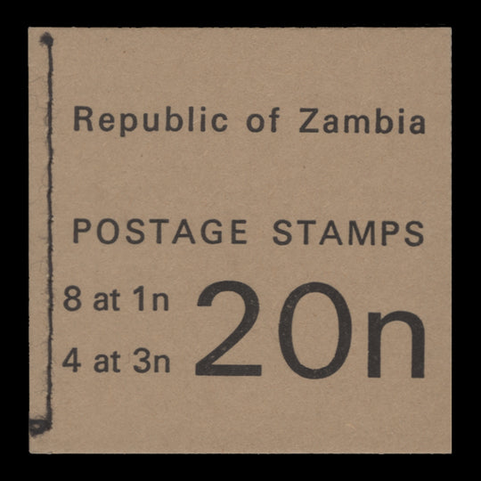 Zambia 1968 20n Buff stitched booklet
