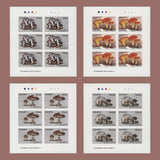 Zambia 1998 (Variety) Mushrooms of the World imperforate sheetlets