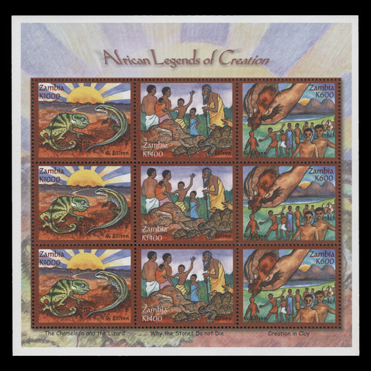 Zambia 2000 (MNH) Creation Legends sheetlet