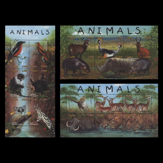 Zambia 2001 (MNH) Animals sheetlets