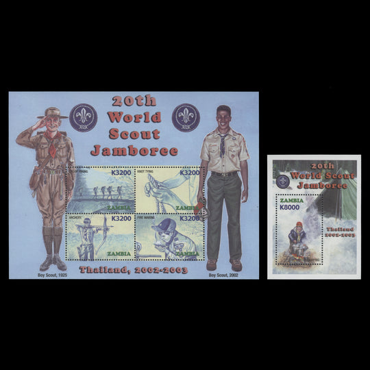 Zambia 2002 (MNH) World Scout Jamboree miniature sheets