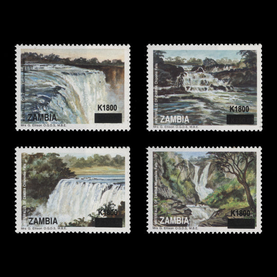 Zambia 2003 (MNH) Waterfalls Provisionals, 26 June