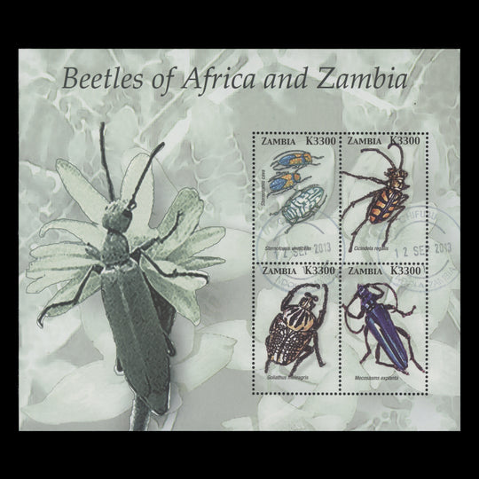 Zambia 2005 (CTO) Beetles sheetlet
