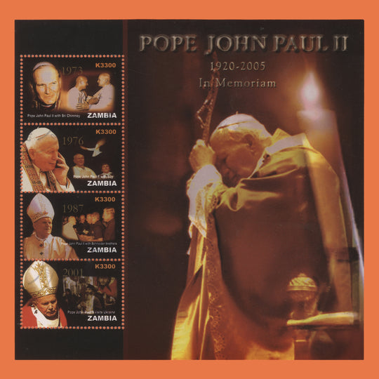 Zambia 2005 (CTO) K3300 Pope John Paul II Commemoration sheetlet